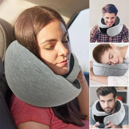 Memory Foam Travel Neck Pillow – U-Shaped, Soft & Supportive for Sleep, Noon Break & Travel Comfort