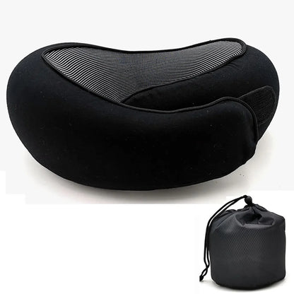 Memory Foam Travel Neck Pillow – U-Shaped, Soft & Supportive for Sleep, Noon Break & Travel Comfort