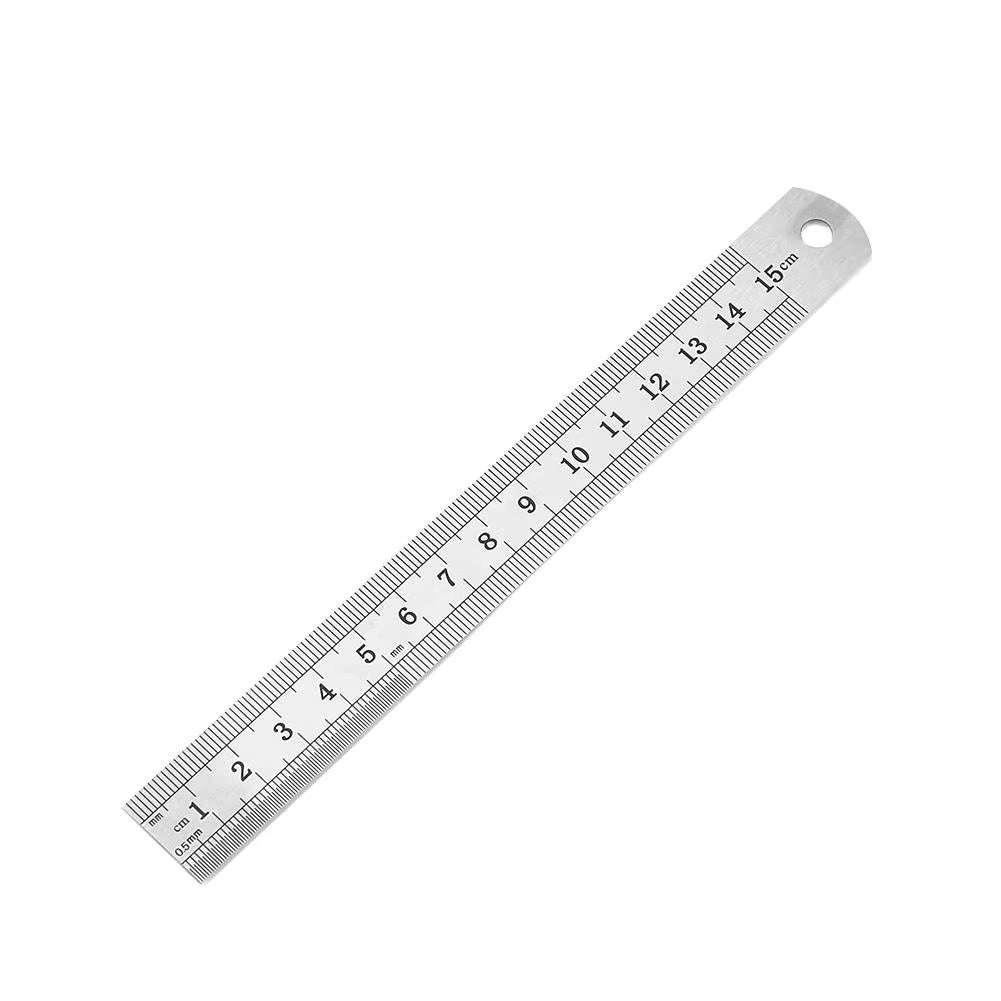 Metal Straight Ruler Stainless Steel Ruler Stationery Drafting Supplies Hand Tools Precision Double Sided Measuring Tool